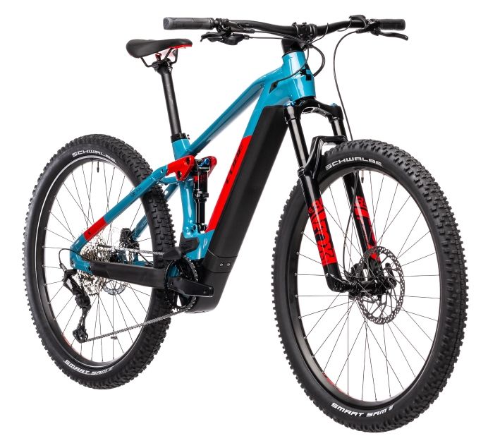 Электровелосипед Cube STEREO HYBRID 120 RACE 625 Голубо-красный Электровелосипед Cube STEREO HYBRID 120 RACE 625 Голубо-красный